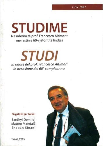 Studime Ne Nderim Te Profesor Francesco Altimarit