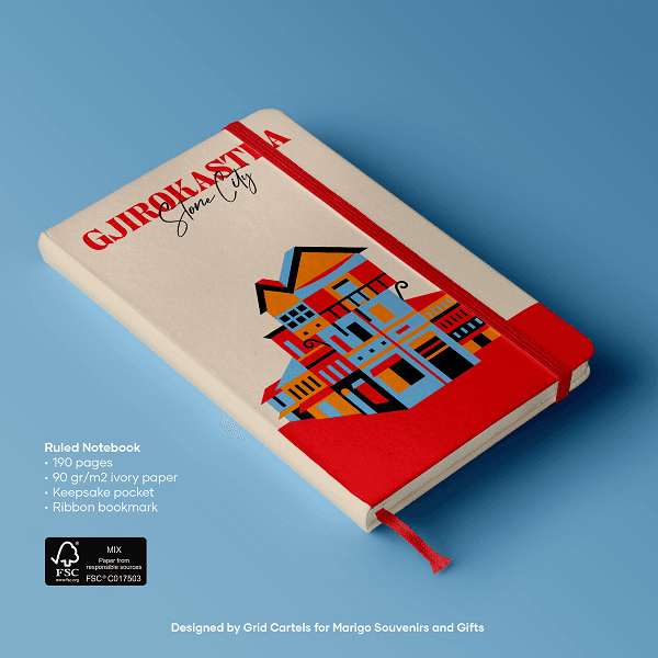 Gjirokastra 2 stone city - ruled notebook